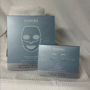 111SKIN | Cryo De-Puffing Facial Mask & Eye Mask Set | New